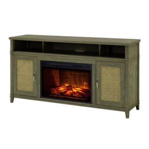Devora 60" Media Infrared Electric Fireplace in Gray Finish
