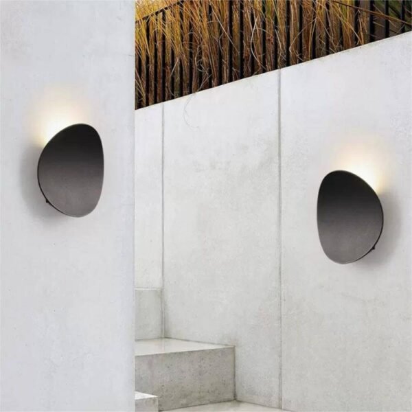 Modern Round Wall Sconce with Solar Shape - Image 4