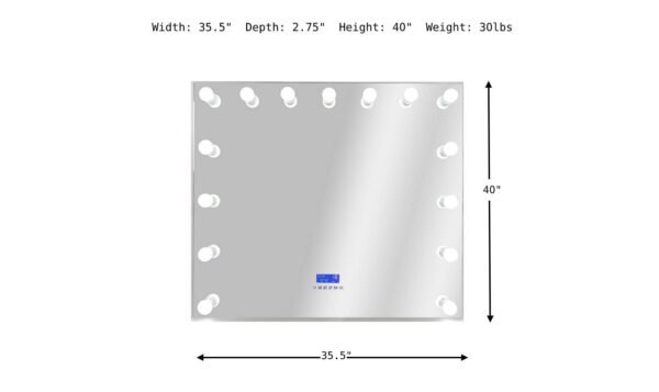 Gobal Furniture Ayla LED Wall Mounted Smart Mirror - Image 3