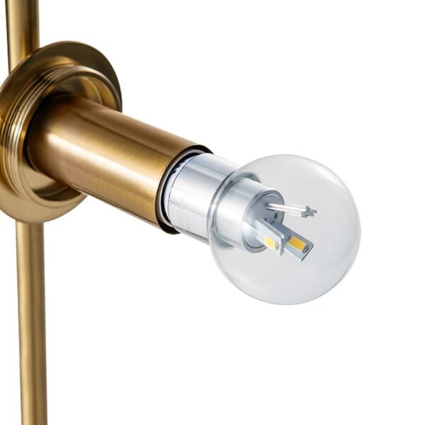 Antique Brass Blown Opal Glass Globe Wall Light Fixture - Image 10