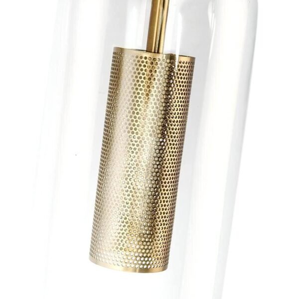Mid-Century Modern 1-Light Glass Cylinder Wall Light Fixture - Image 7