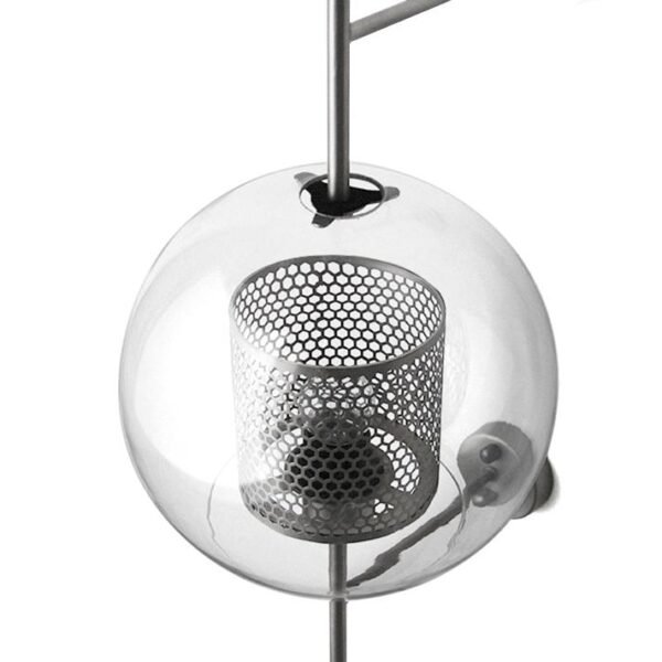Mid-Century Modern 1-Light Gold/Silver Glass Globe Wall Sconce - Image 6