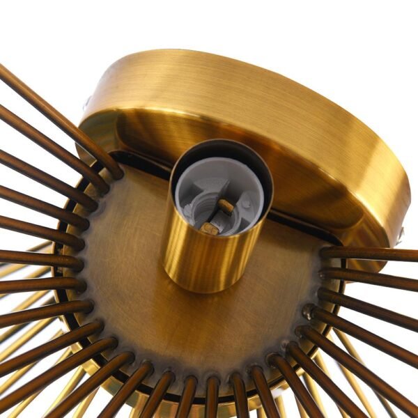 Mid-Century Modern Brass Starburst Wall Sconce Light - Image 10