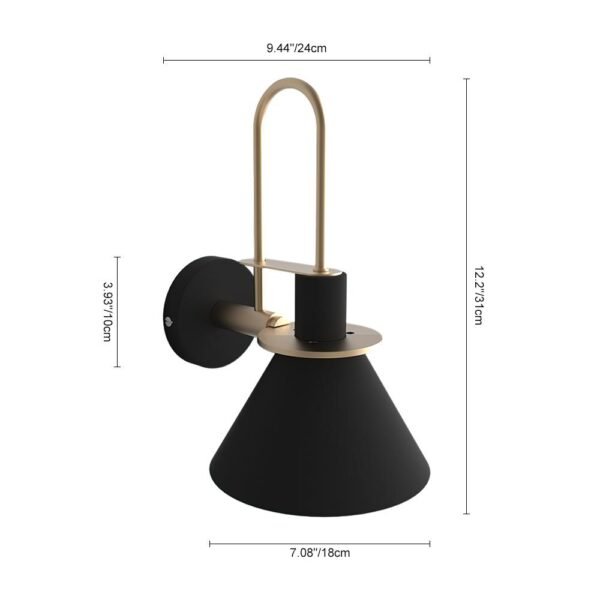 Mid-Century Modern Industrial Look Matte Black Wall Lamp - Image 15