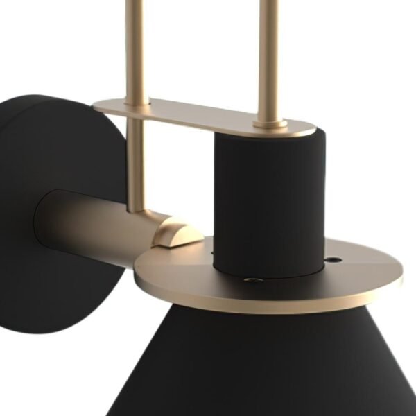 Mid-Century Modern Industrial Look Matte Black Wall Lamp - Image 9
