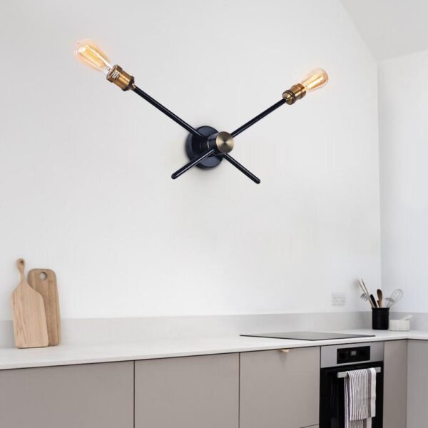 Modern House 2/3 Lights Black Linear Wall Sconce Light