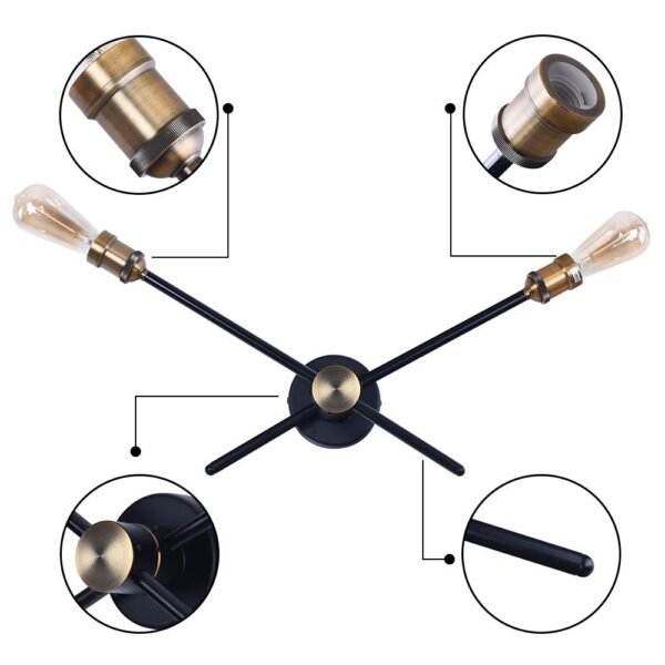 Modern House 2/3 Lights Black Linear Wall Sconce Light - Image 12