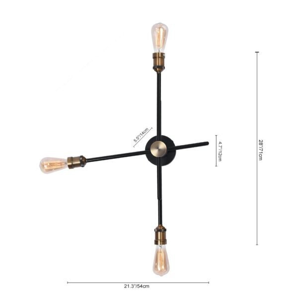 Modern House 2/3 Lights Black Linear Wall Sconce Light - Image 14