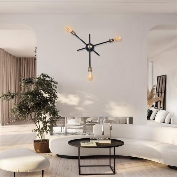 Modern House 2/3 Lights Black Linear Wall Sconce Light - Image 4