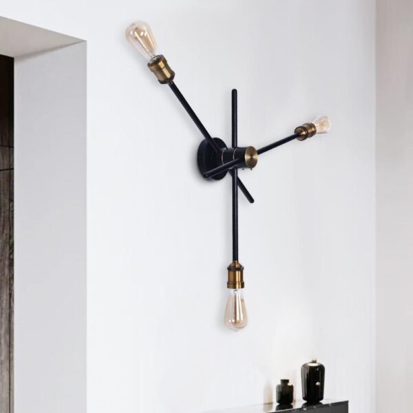 Modern House 2/3 Lights Black Linear Wall Sconce Light - Image 2