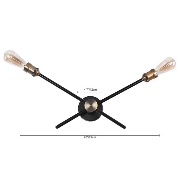 Modern House 2/3 Lights Black Linear Wall Sconce Light - Image 13