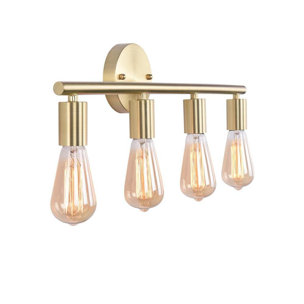 Retro Chic 4-Light Dimmable Gold Armed Wall Sconce Lighting - Image 4