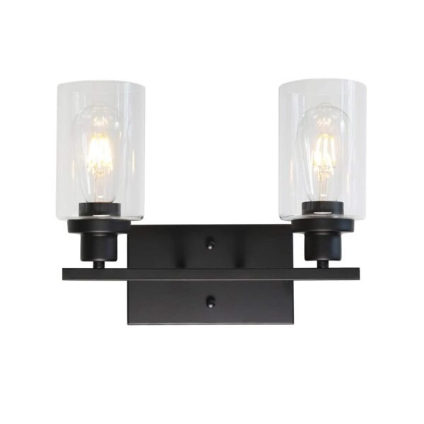 2/3 Light Clear Glass Wall Light Fixture - Image 7