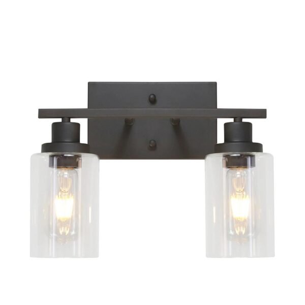 2/3 Light Clear Glass Wall Light Fixture - Image 8