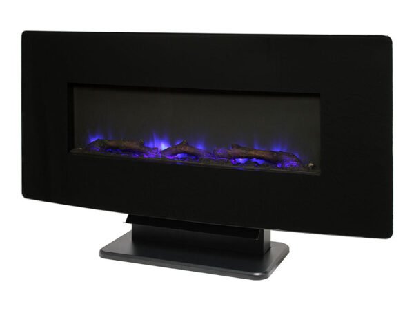 Brayden 36" Curved Black Wall Mount Electric Fireplace - Image 2