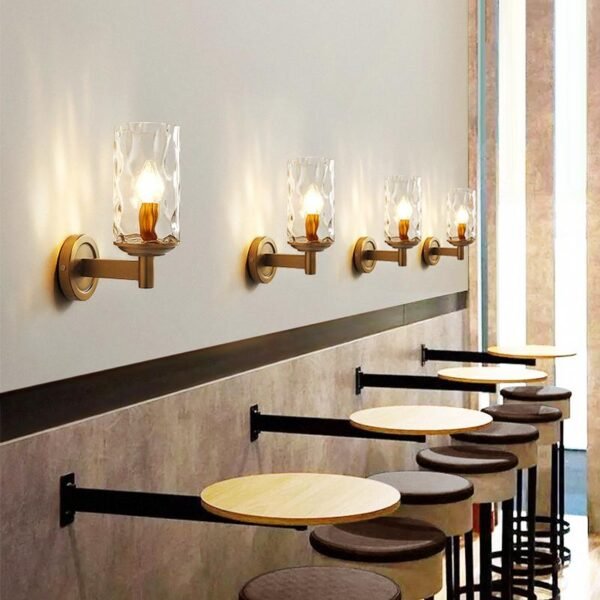 One Light Armed Wall sconces in Glass Shade - Image 5