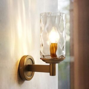 One Light Armed Wall sconces in Glass Shade