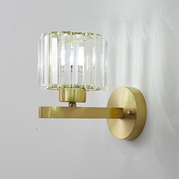 Mid-century Modern One Light Crystal Wall Sconce - Image 4