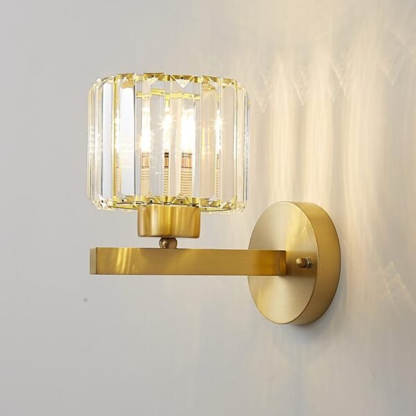 Mid-century Modern One Light Crystal Wall Sconce - Image 5