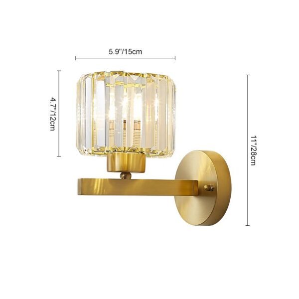 Mid-century Modern One Light Crystal Wall Sconce - Image 9