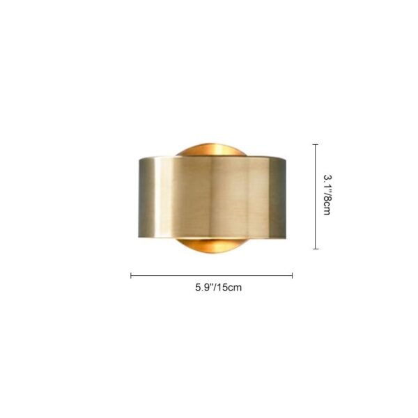 Mid Century One Light Wall Sconce in Brushed Brass Finish - Image 8