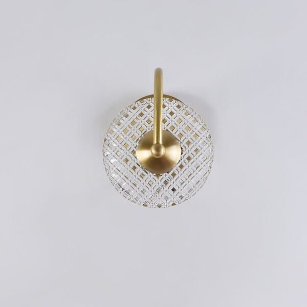 1/2 Light Curving Brass Wall Sconce - Image 8
