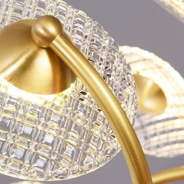 1/2 Light Curving Brass Wall Sconce - Image 5
