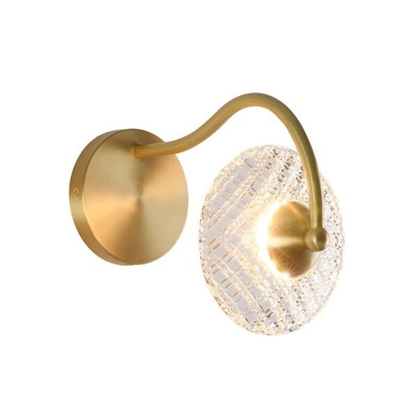 1/2 Light Curving Brass Wall Sconce - Image 13