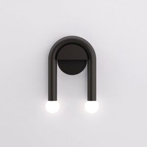 2-Light Arched Wall Sconce in U Shape