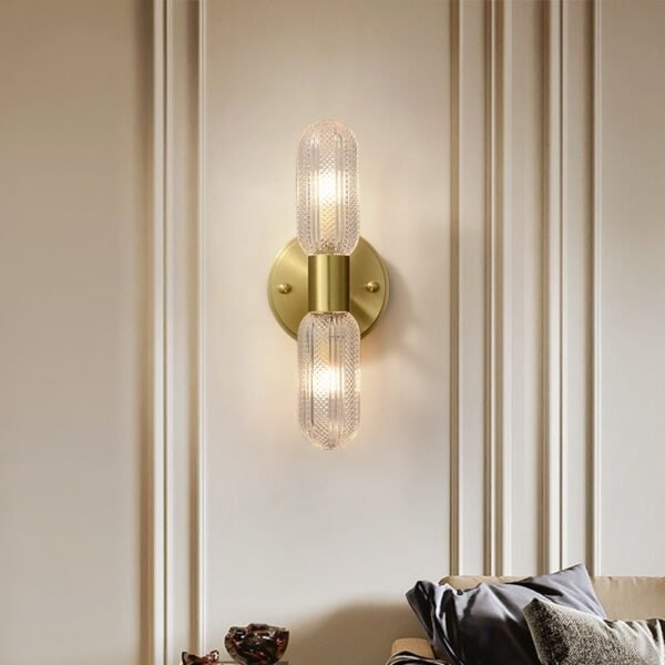 2-Light Cylinder Wall Sconce Up and Down - Image 2