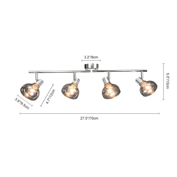 2/4 Light Modern Linear Track Lighting Curved Wall Sconces - Image 7