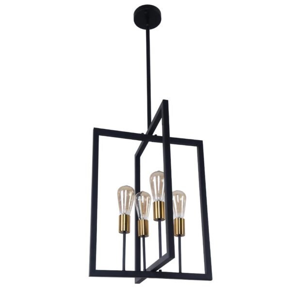 4-Light Square Geometric Pendant Light - Image 8