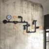 5 Light Water Pipe Steampunk Wall Sconce
