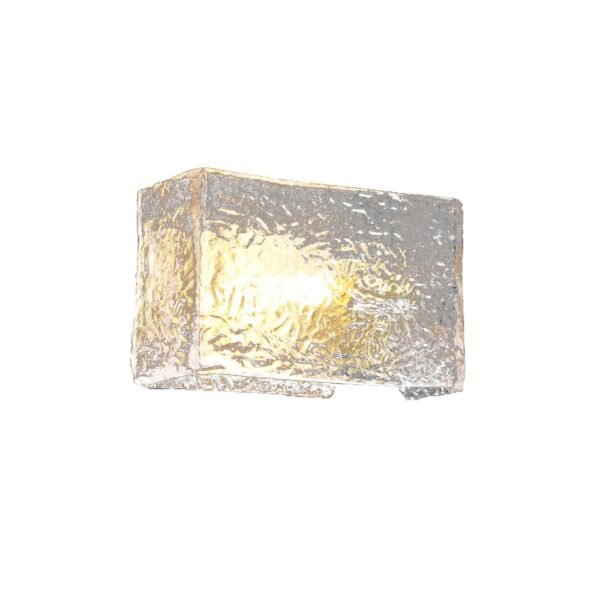 Brass Ripple Glass Wall Light - Image 6