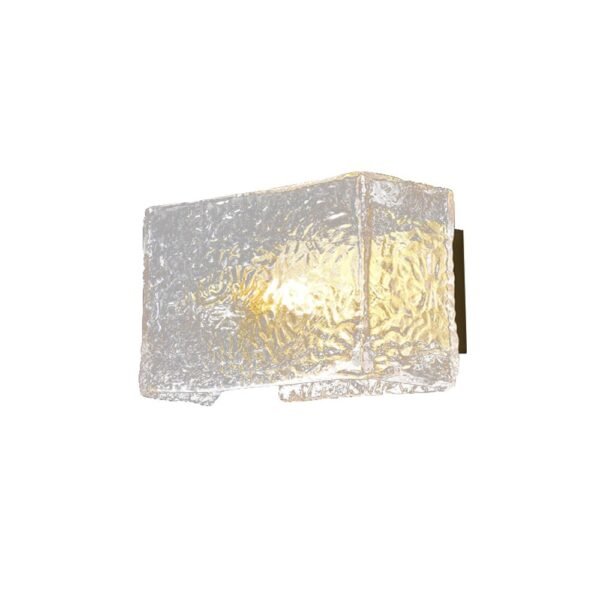Brass Ripple Glass Wall Light - Image 7