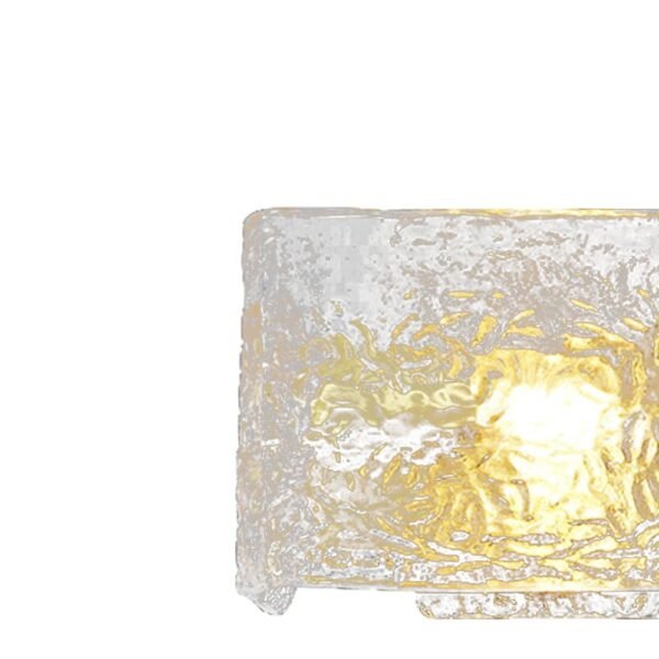 Brass Ripple Glass Wall Light - Image 9