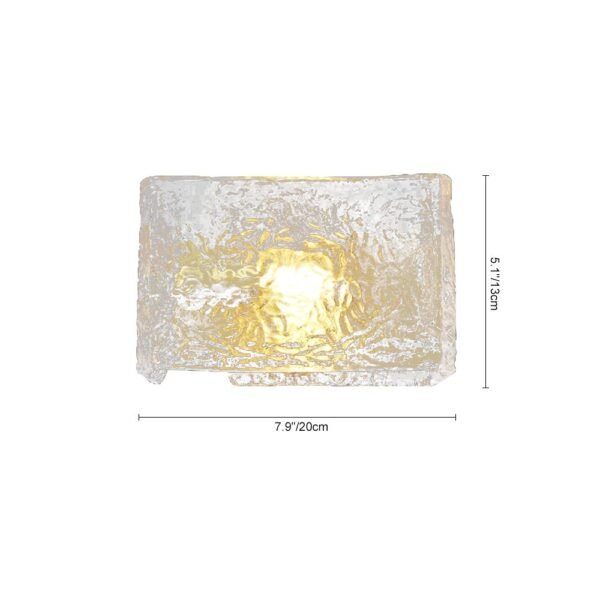 Brass Ripple Glass Wall Light - Image 3