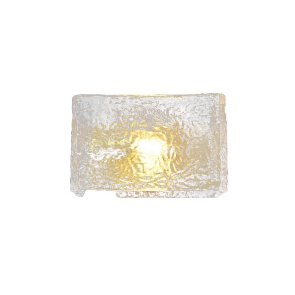 Brass Ripple Glass Wall Light - Image 8