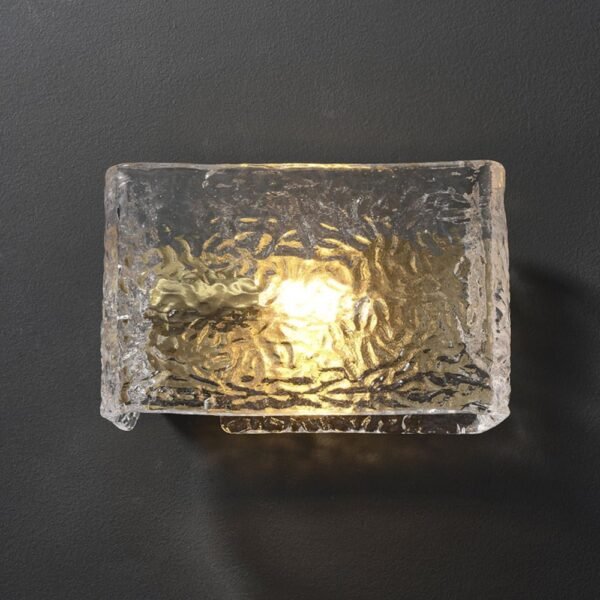 Brass Ripple Glass Wall Light - Image 4