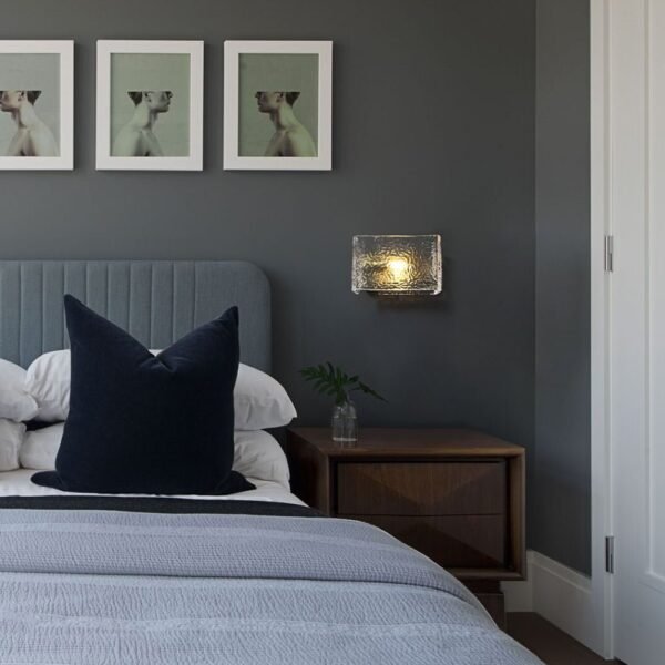 Brass Ripple Glass Wall Light - Image 2