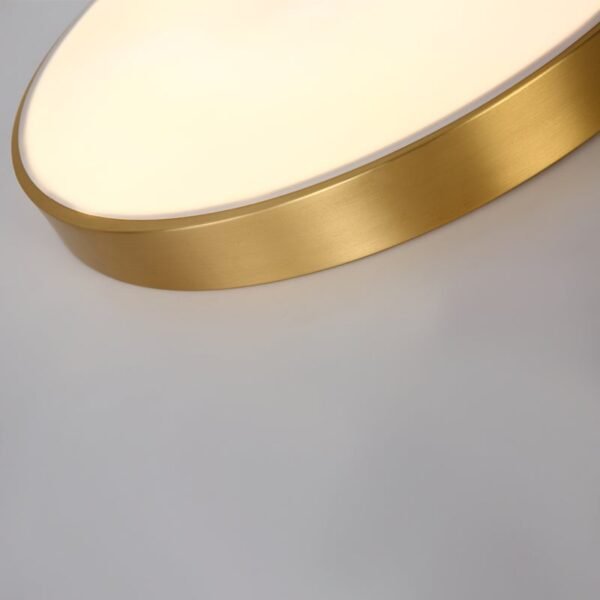 Brass Round Shade LED Ceiling Flush Mount - Image 10