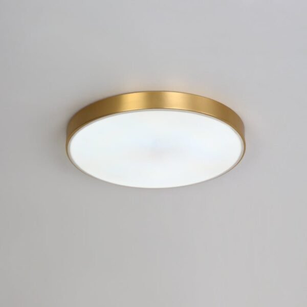 Brass Round Shade LED Ceiling Flush Mount - Image 7