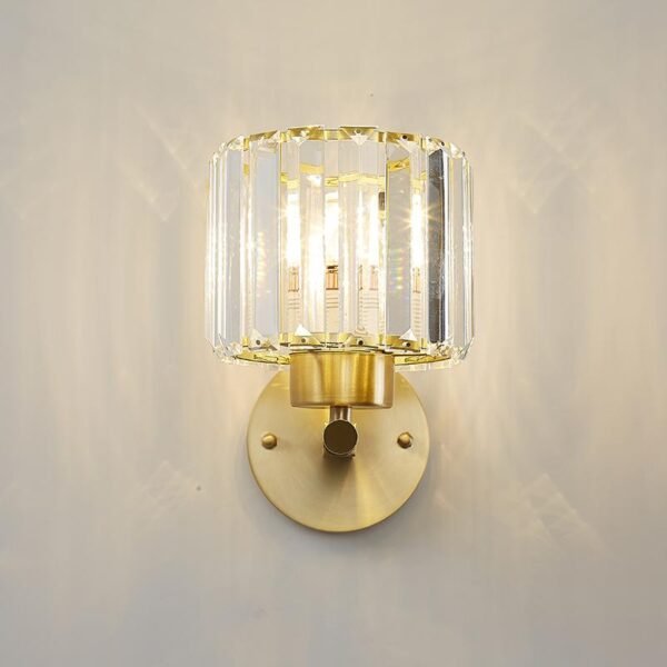 One Light Clear Crystal Shade Wall Sconce - Image 8