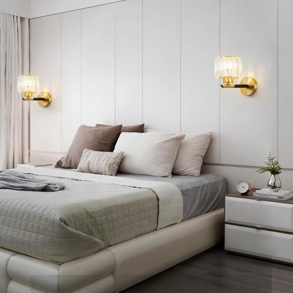 One Light Clear Crystal Shade Wall Sconce - Image 2