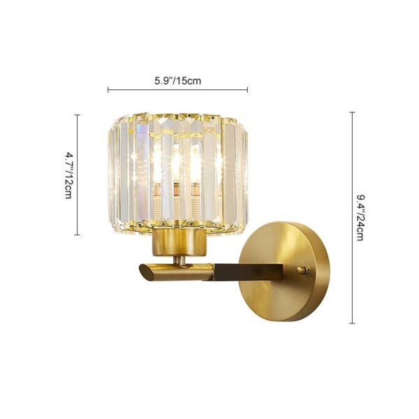 One Light Clear Crystal Shade Wall Sconce - Image 5
