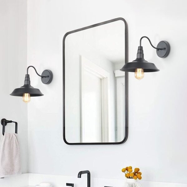 Industrial Black Single Sconce Light - Image 2