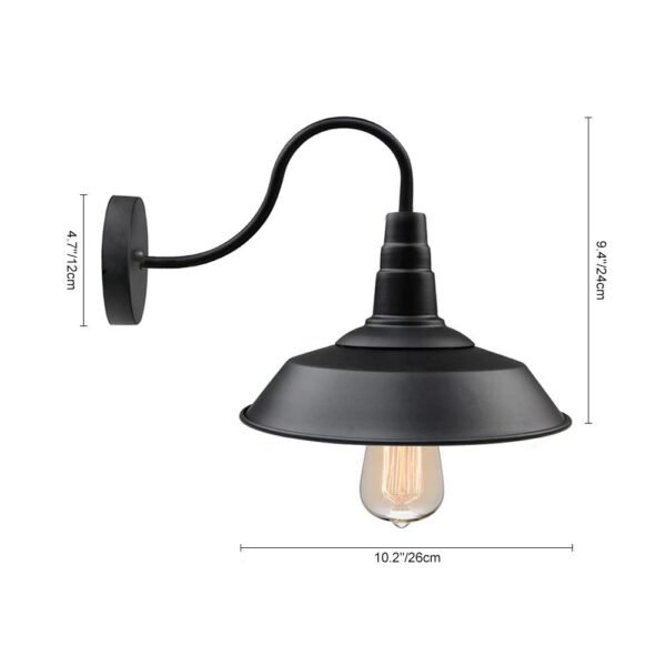 Industrial Black Single Sconce Light - Image 8