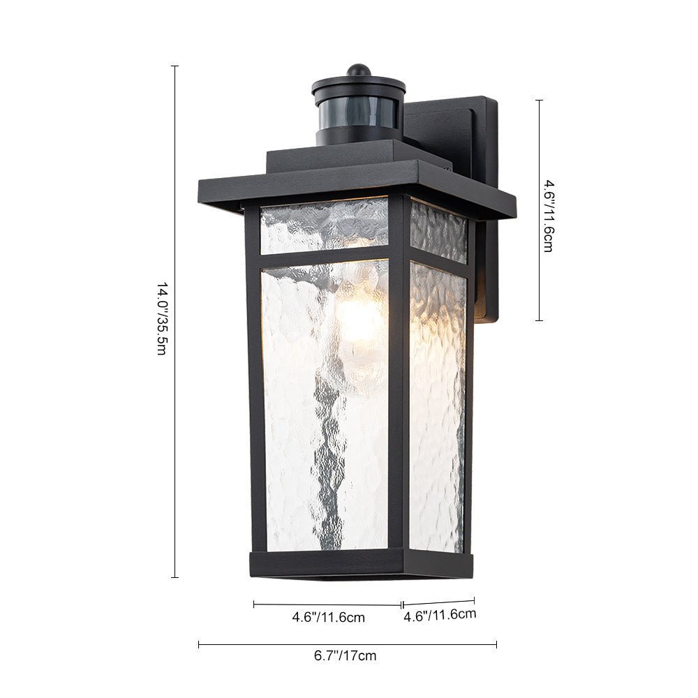 IP20 Hammer Glass Lantern Outdoor Wall Sconce - Image 17