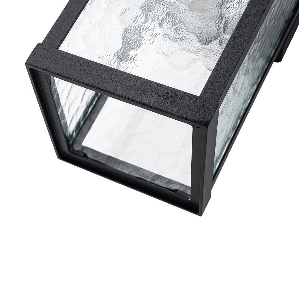 IP20 Hammer Glass Lantern Outdoor Wall Sconce - Image 14