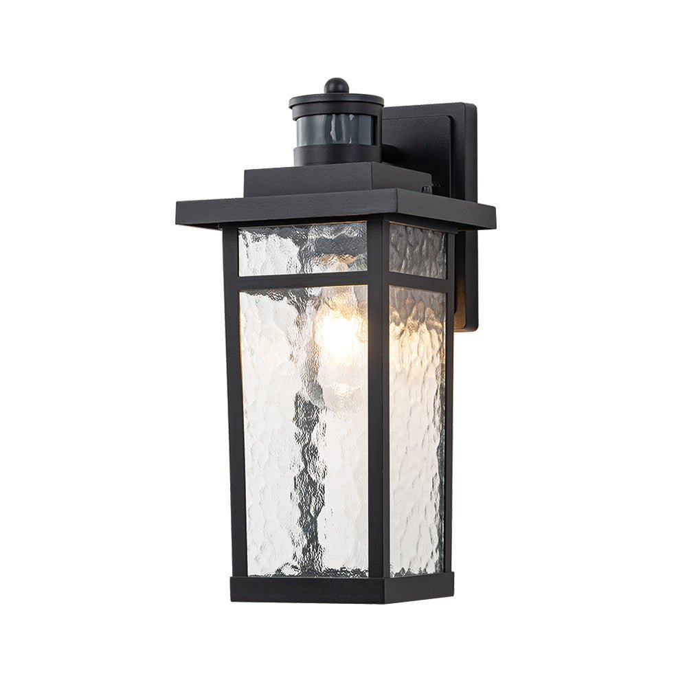 IP20 Hammer Glass Lantern Outdoor Wall Sconce - Image 7
